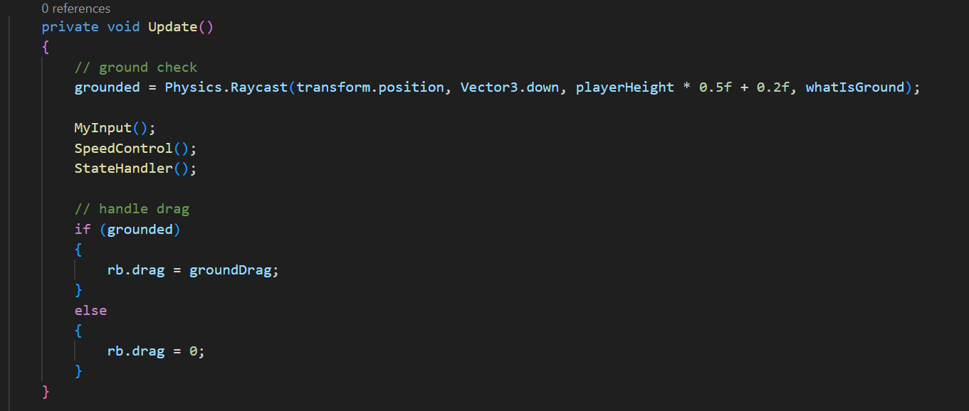 Vérification du contact avec le sol du joueur